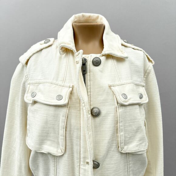 NWT Free People Not Your Brother's Utility Jacket Ecru Cream Women's Size XS - Picture 6 of 16